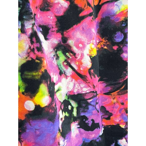 Vince Camuto Abstract Satin Mini Skirt Size 10 | Bold Print Fall Workwear - Picture 11 of 11